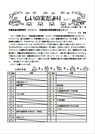 しいの実学園だよりの表紙写真