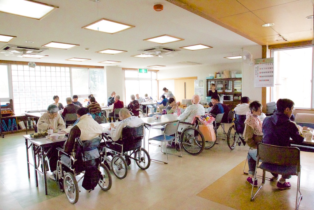 在宅支援センター食堂の俯瞰図