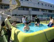 太陽の家藤の実学園より　「生活グループ園庭プール週間」の報告です！