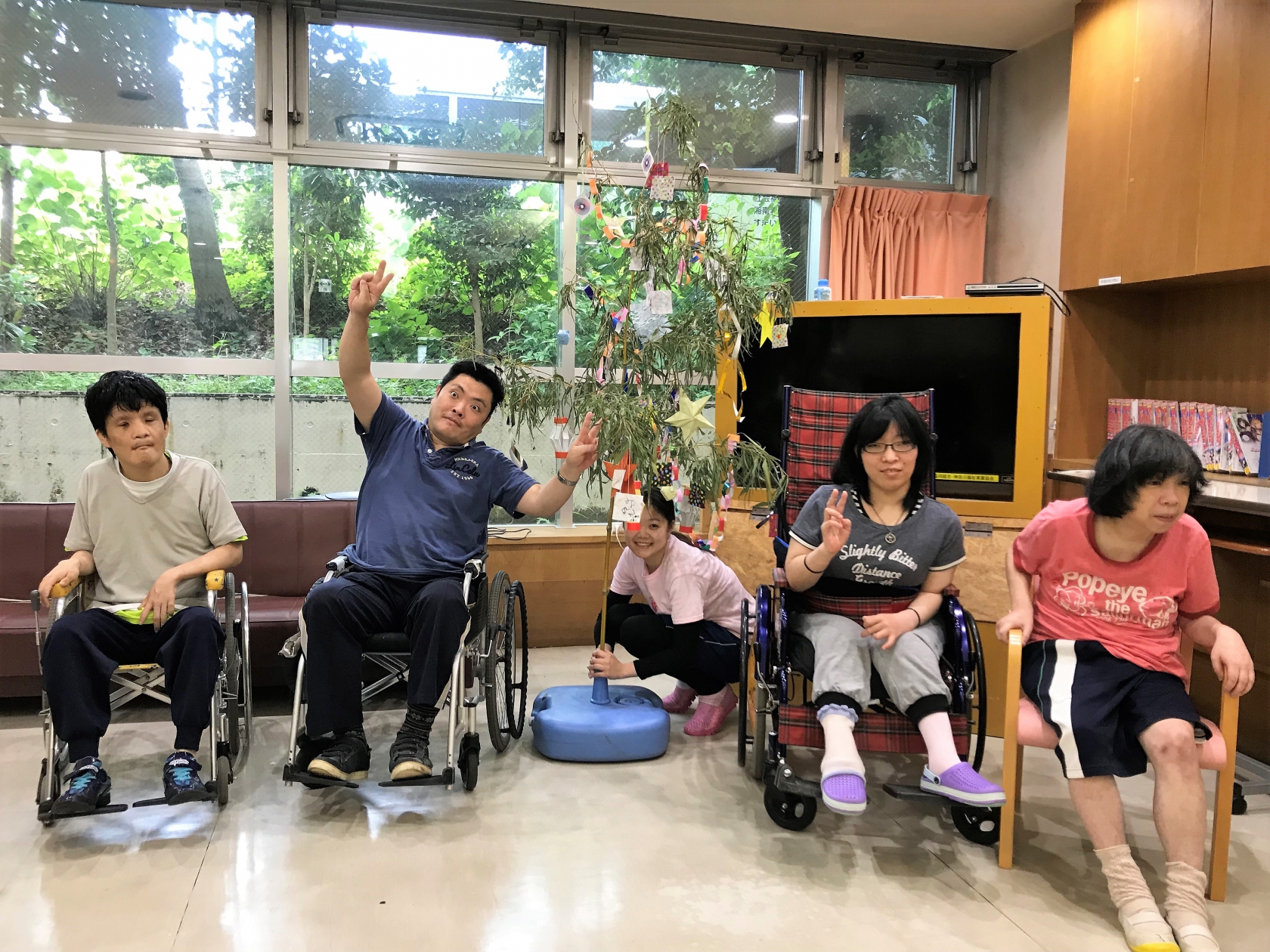 湘南希望の郷ショートステイの七夕飾り
