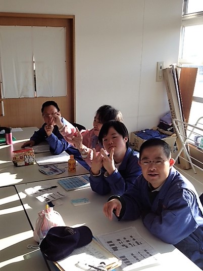 休憩中の利用者さん
