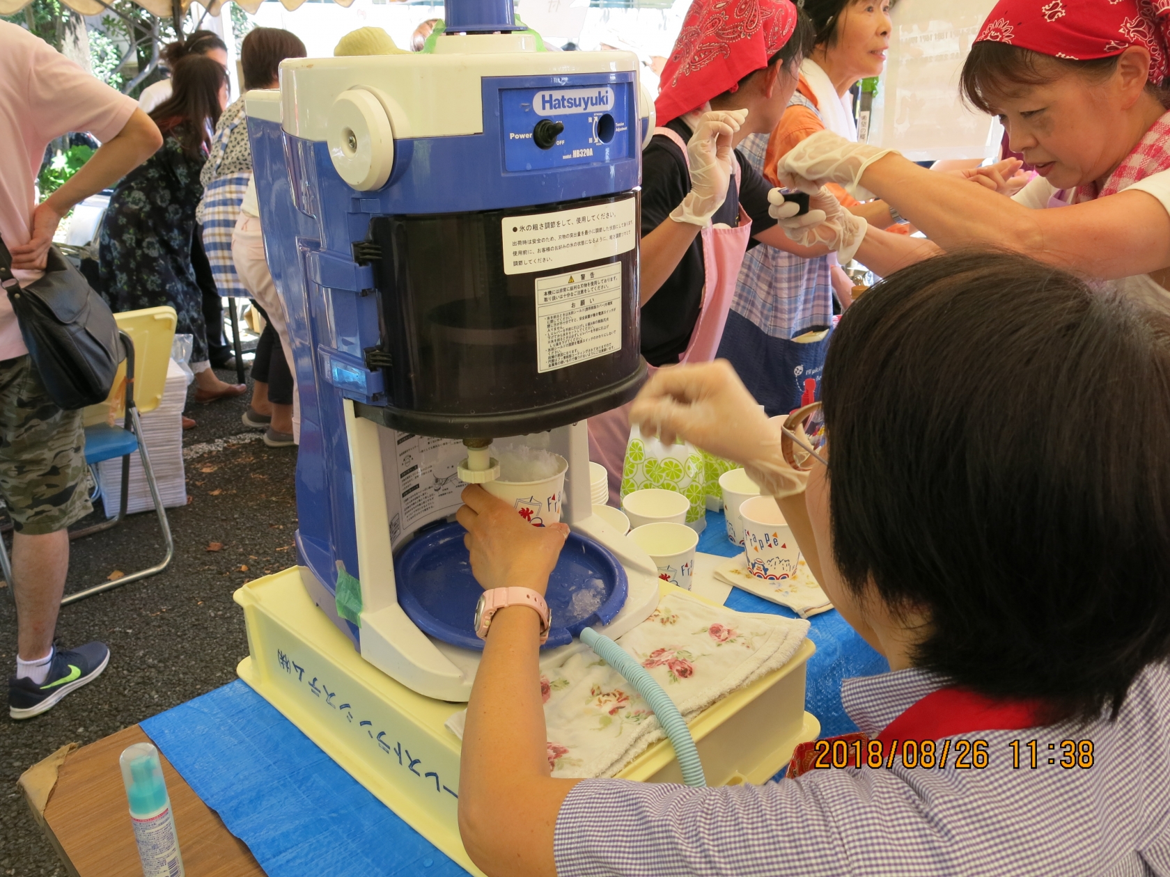 かき氷、バザー販売風景01